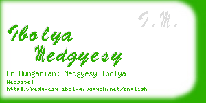 ibolya medgyesy business card